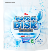 Maskindisktabletter Allt i ett parfymfri 50-p ICA.