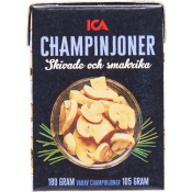 Champinjoner skivade och smakrika 180g ICA.