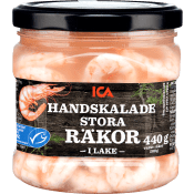 Räkor handskalade stora i lake 200g ICA.