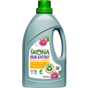 Flytande tvättmedel med mild doft av morgonsol 750ml ICA Skona.