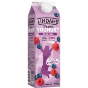 Fruktyoghurt Skogsbär Laktosfri 2% 1000g Lindahls.