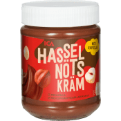 Hasselnötskräm 350g ICA.