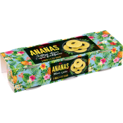 Ananas Skivor i juice 227g 3-p ICA.