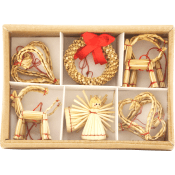 Julhängen halmfigurer 12-p Festive.