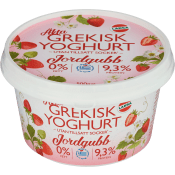 Yoghurt Äkta Grekisk Jordgubb 0% 500g Larsa Foods.