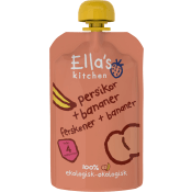 Persika & bananpuré 4m Ekologisk 120g Ellas Kitchen.