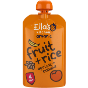 Fruktris med banan & aprikos Från 4m Ekologisk 120g Ellas Kitchen.