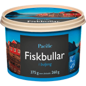 Fiskbullar i buljong 375g Pacific.
