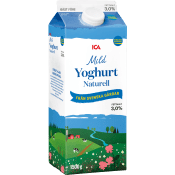 Yoghurt Mild Naturell 3% 1,5l ICA.
