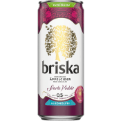 Cider Svarta VInbär Alkoholfri 0,5% Ekologisk 33cl Briska.