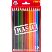 Träfärgpennor Basic 15p Sense.