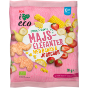 Barnsnacks Banan jordgubb Ekologisk 8m 20g ICA I love eco.