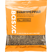 Svartpeppar grovmalen 65g ICA Basic.
