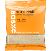 Vitpeppar malen 70g ICA Basic.