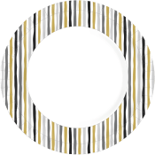 Papperstallrikar Engångs Stripes Black 10st Duni.