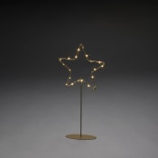 Metallstjärna stående guld 20LED Konstsmide.