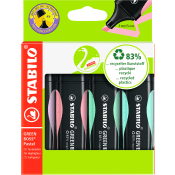 Stabilo higligther pastell 4-pack återvunnen.