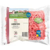 Lammfärs Färsk 20% frystinad 500g ICA.