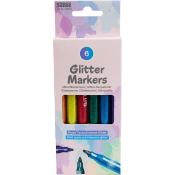 Fiberpennor glitter 6-p Sense.