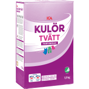 Tvättmedel Kulörtvätt 1,9kg Miljömärkt ICA.