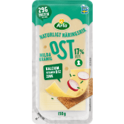 Ost Mild & Krämig 17% skivad 150g Arla.