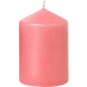 Blockljus rosa H10cm.