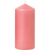 Blockljus rosa H15cm.