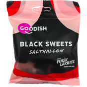 Lakrits Black Sweets Salthallon 100g Finsk Lakrits.