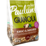 Granola Kakao & Dadelkrisp 420g Pauluns.