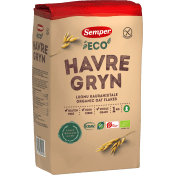 Havregryn Glutenfria Ekologiska 1kg KRAV Semper.