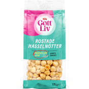 Hasselnötter rostade 175g ICA gott liv.