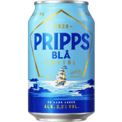 Lättöl 2,2% 33cl Pripps Blå.