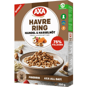 Havrering Mandel & Hasselnöt 350g AXA.