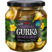 Svensk Smörgåsgurka 560g ICA.