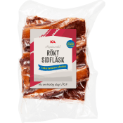 Rökt sidfläsk i bit ca 400g ICA.
