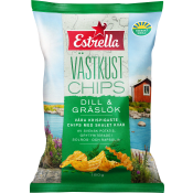 Västkustchips Dill & Gräslök 180g Estrella.
