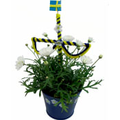 Marguerit i zink med stång.