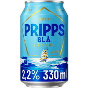 Lättöl 2,2% 33cl Pripps Blå.