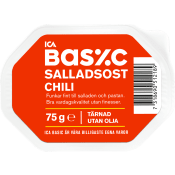 Salladsost chili tärnad 75g ICA Basic.
