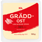 Gräddost mild skivad 38% 150g ICA.