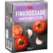 Finkrossade Tomater Vitlök 390g ICA.