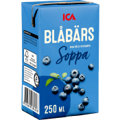 Blåbärssoppa 250ml ICA.