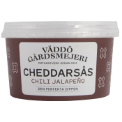 Cheddarsås Chili 200g Väddö Gårdsmejeri.