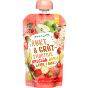Grötsmoothie jordgubb, banan, havre & dinkel 6m 120g ICA I love eco.