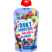 Fruktsmoothie hallon & blåbär 6m 120 g ICA I love eco.
