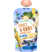 Grötsmoothie blåbär, banan, havre & råg 6m 120g ICA I love eco.