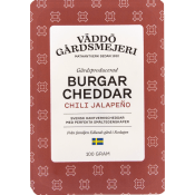 Burgarcheddar Chili Jalapeño 100g Väddö Gårdsmejeri.
