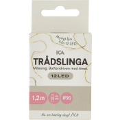 Trådslinga 12LED Mässing Batteri ICA.
