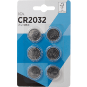 Knappcellsbatteri CR2032 6-p ICA.