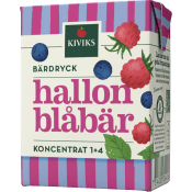 Lättdryck Hallon & blåbär Koncentrat 2dl Kiviks.